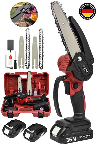 CRAFTERTOOLS 36V 5Ah Dal Budama Makinesi Çift Pala Çift Batarya Budama Testeresi