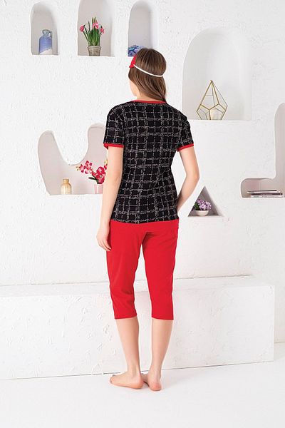 DONLİZZA 1300 Capri Set Reported Combed Viscose