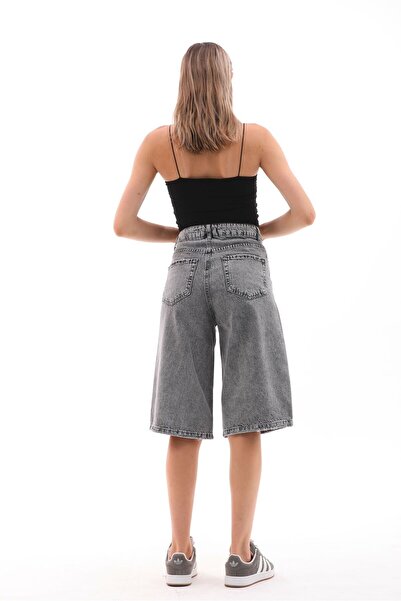 DENİKK Denim Trend Baggy Roller Capri Bermuda Jeans