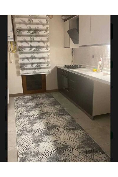 Padişah Halı Kaymaz Taban Kesme Halı Yolluk Tuna Gri