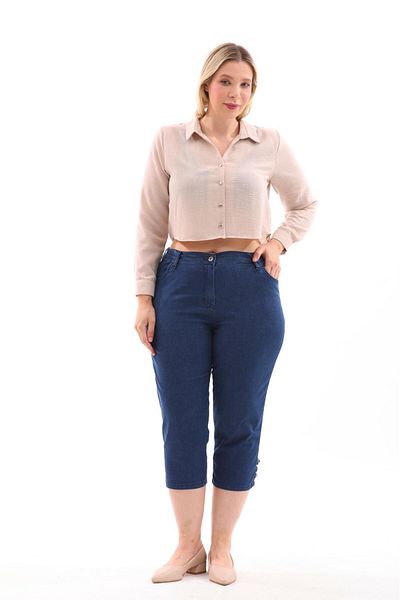 EYLÜL BUTİK Women's Capri Design with Elastic Waist