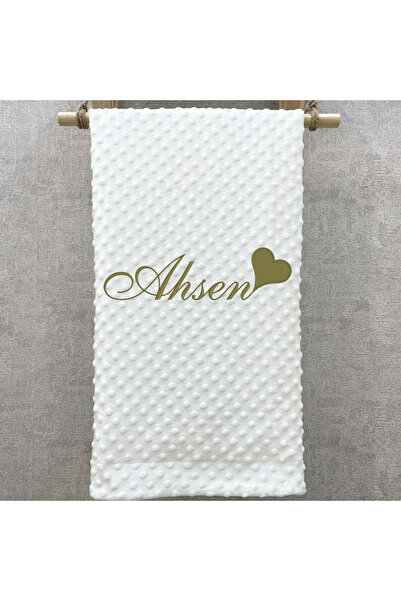 forbebis Bebekdesen Isme Özel Nohut Bebek Battaniye Nakışlı Çift Kat 80x90