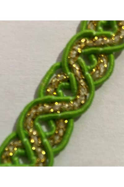 Öztürk Seam Sealer Decorative Ribbon Yellow Glitter. 13mmx4meter. Green.