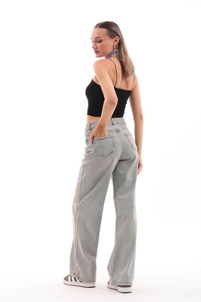DENİKK Unisex μοντέρνο τζιν φαρδύ τζιν παντελόνι