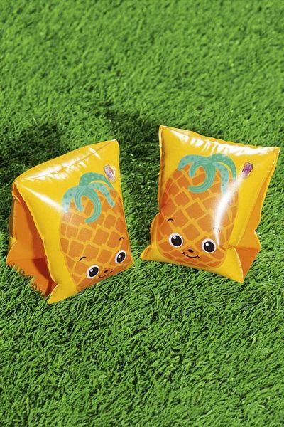 Ozsport 3-6 سنوات 19-30 كجم أكمام سباحة للأطفال - نمط فاكهة الأناناس قابل للنفخ لحمام السباحة