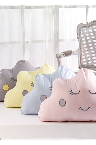 Momi Shop Momishop Bulut Figürlü Dekoratif Yastık Gri