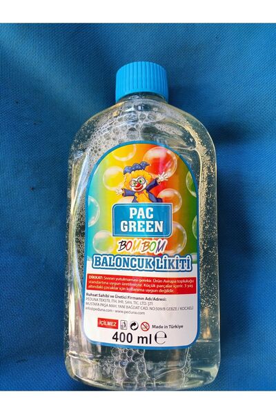 pac green8 Yoğun Formüllü Baloncuk Sıvısı Baloncuk Likidi Tüm Oyuncaklara Uyumlu