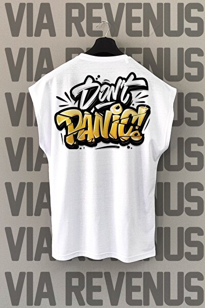 Vordevia Beli Sport T-shirt - Ne paniči, leđa Štampano, bez rukava