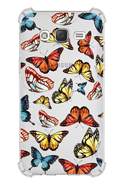 PrintiFy PrinriFy Samsung Galaxy J5 Uyumlu Water Color 2 Baskılı Şeffaf Köşe ...