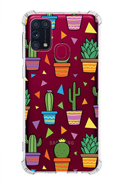 PrintiFy جراب PrinriFy مضاد للصدمات متوافق مع هاتف Samsung Galaxy M31 مع 4 أل...