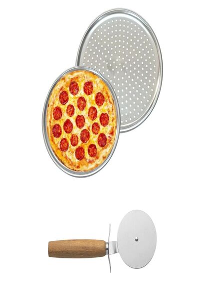 TAMU صينية بيتزا وروليت بيتزا Lahmacun صينية 36 سم مثقوبة