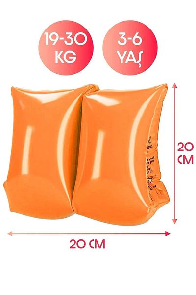 Ozsport 3-6 Years 19-30 kg Orange Children's Swimming Sleeve - Inflatable Sea Pool Swimmer Sleeve