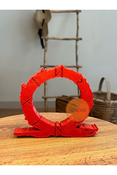 TURUNCUHANE Kratos God Of War Kırmızı Logo 15 Cm