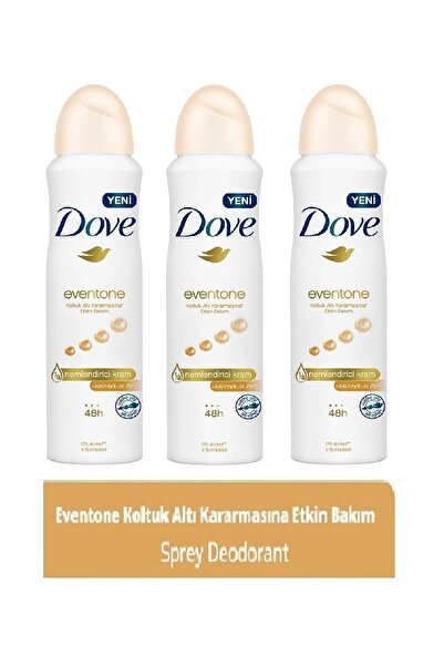Dove Eventone Koltuk Alti Karamasina Etkin Bakım Deodorant 150 Ml X 3 Adet