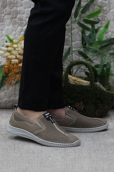 Mehmet Mete 1119 Model Sand Nubuck - Ανδρικά παπούτσια από γνήσιο δέρμα