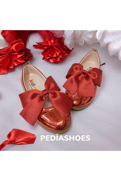 PATİK BEBE Orthopedic Stylish Ballerinas with Papillon Pattern for Girls
