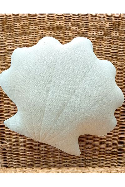 O&G Collection Oyster 100% Cotton Ecru Decorative Throw Pillow / Home Decoration / Pillow / Summer / Beach / Sea