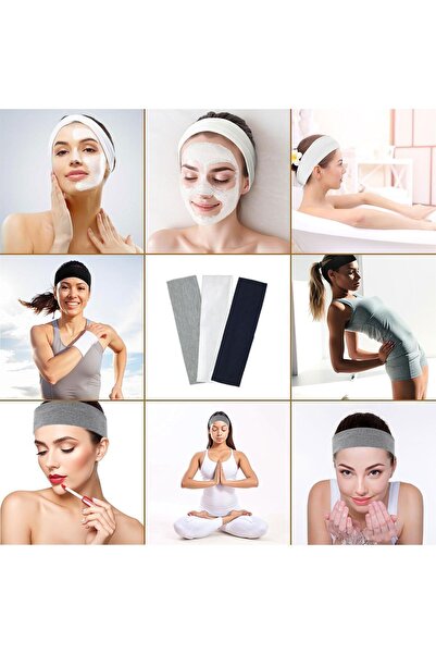 Salvia Dione Stretchy Cotton Bandana - Black Headband for Trekking, Running, Gym, Fitness, Yoga, Pilates Sportsman