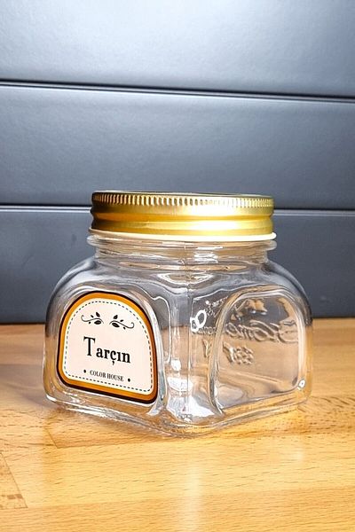 color house Glass Jar Spice Rack Gold Lid 300 ml 16 Pieces Pasabahce Home Made Luxury (EXCLUDING STANDS)