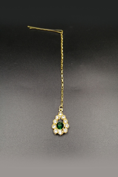 Kaftan Collection Hint küpesi ve Hint alınlık seti 3 lü set