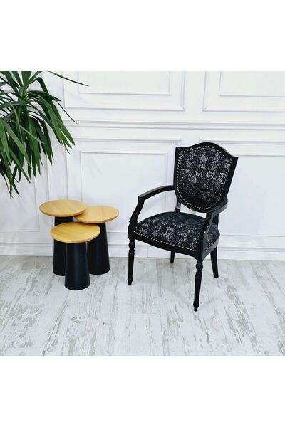 HASAĞAÇ Fouco Kollu Siyah Klasik Sandalye