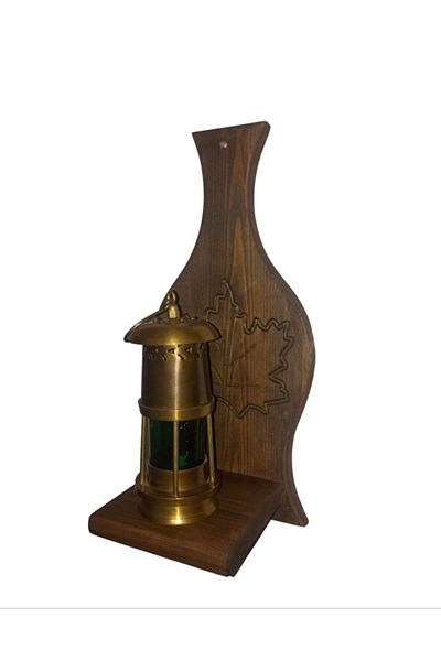 AHSAPİSCİLİK Gas Lamp Shelf Sconce Wall Shelf Antique Look