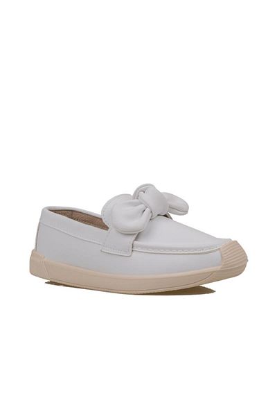 Trend Adımlar Grace Step White Bow Pantofi Oxford ușori pentru femei