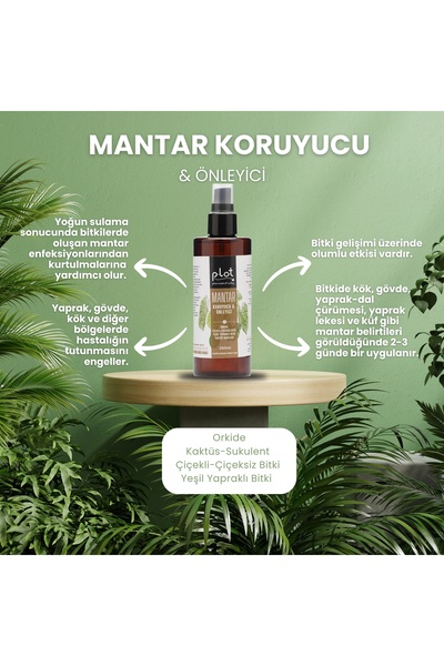 Mantar Koruyucu & Önleyici 250 ml - Orkide, Kaktüs, Sukulent, Yeşil Yapraklı, Çiçekli-Çiçeksiz Bitki
