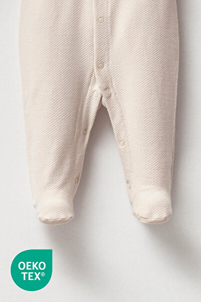 Cassiope Three Teddy Booties Jumpsuit 2 Months - 3 Months - 6 Months Baby Boy-Beige - 3 MONTHS