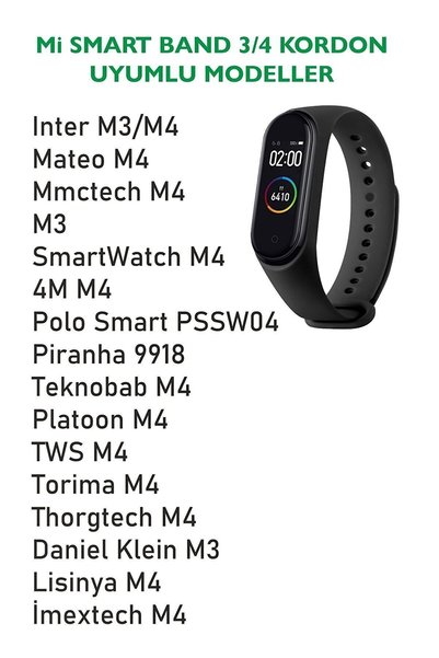 CONOCER Xiaomi Mi Band 3 Ve 4 Uyumlu [yüksek Kalite] Silikon Kordon