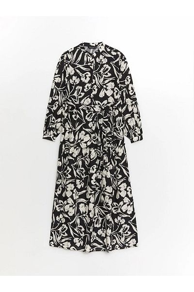 LC Waikiki LCW Modest Prevailing Collar Floral Long Sleeve Women's Dress
