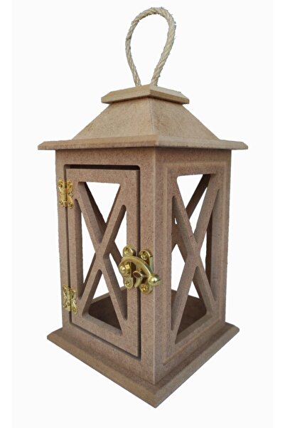 Hobi Dünya Ahşap Boyanabilir Mini Fener No:1 Çapraz