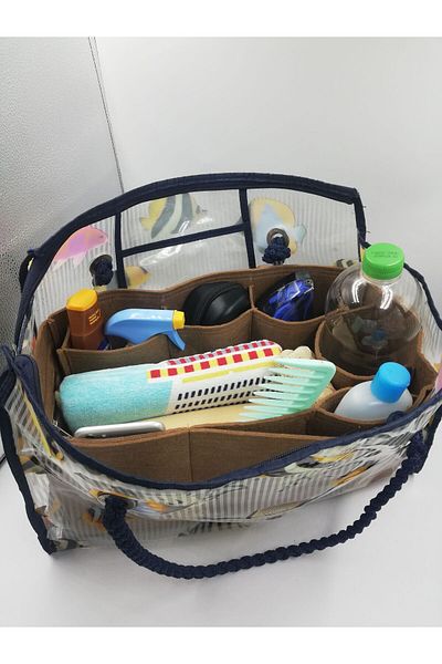 Marjinal Coffee Beach Bag with Milk - Organizer Inside