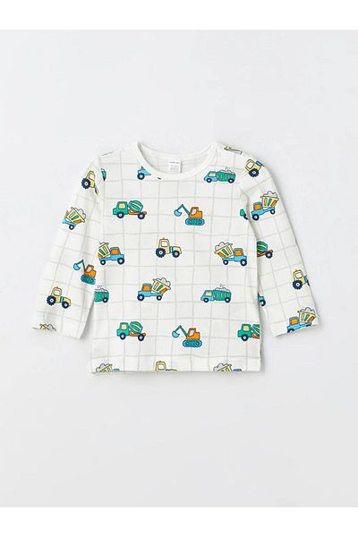LC Waikiki LCW Baby Baby Boy Pajamas Set - Crew Neck, Long Sleeve, Printed, 2-Piece Set