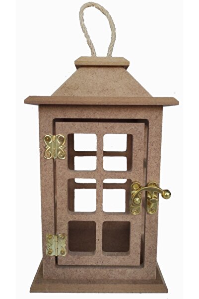 Hobi Dünya Ahşap Boyanabilir Mini Fener No:1 Düz