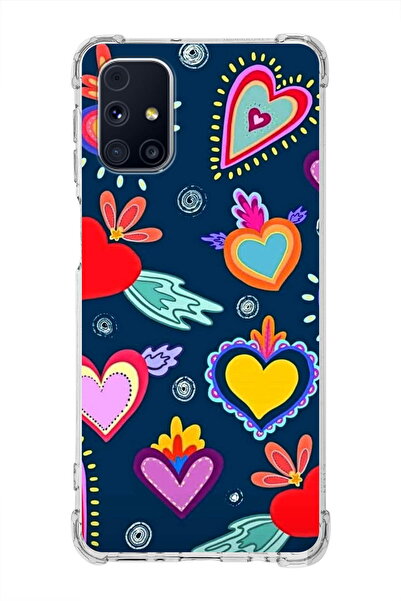 PrintiFy حافظة مضادة للصدمات متوافقة مع هاتف Samsung Galaxy M31s مع طباعة ريترو كولور 3 وحماية للزوايا الشفافة