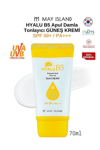 May Island Mayisland Hyalu B5 Ampoule Drop Toning Sun Cream Spf 50 / Pa 70ml