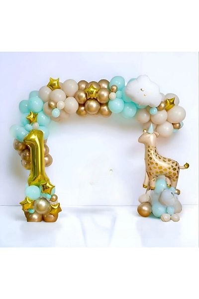 BKMC PARTY Σετ Κέντημα Γενεθλίων Giraffe Party Concept