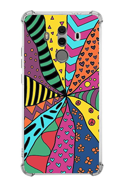 PrintiFy Huawei Mate 10 Pro Compatible Retro Color 4 Printed Transparent Anti...