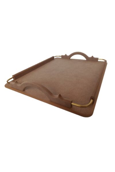 Hobi Dünya Ahşap Mdf Çok Amaçlı Demirli Sunum Tepsi 37×30cm