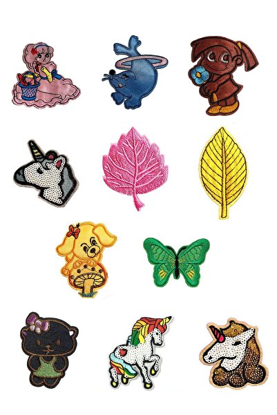 Obenim store Ütü İle Yapışabilen  11 Adet Karışık Figürlü Arma Çeşitleri, Çoc...