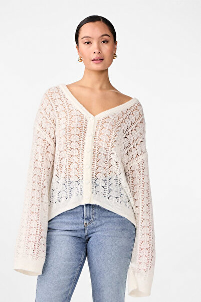 YAS. YASELLO LS KNIT CARDIGAN - S. Cut
