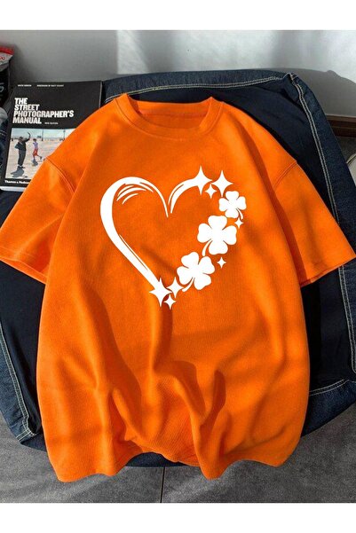 BEGRİFF Μπλουζάκι Benetton Unisex Oversize Heart Printed T-shirt