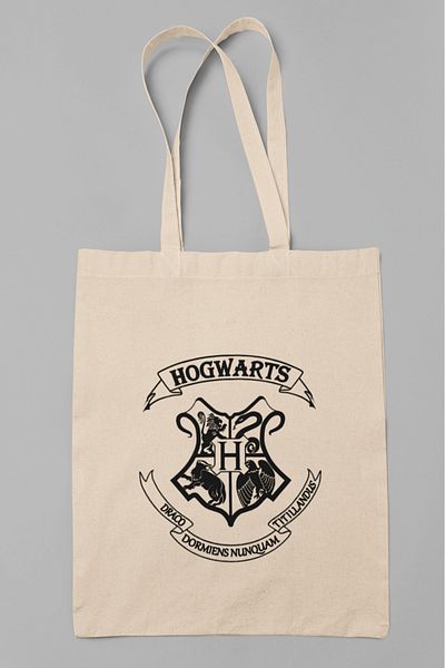 POPULUS Geantă din pânză cu logo Hogwarts