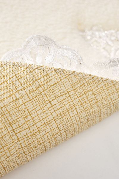 Alanur Home Zara Oval 2-Piece Bathroom Set (65 X 115 - 55 X 65) Cream