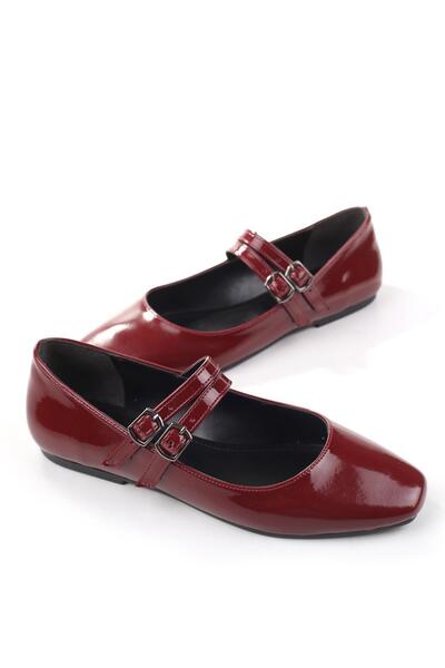 Papuçsepeti 333 Model Women's Patent Leather Ballerinas - Shoe Basket