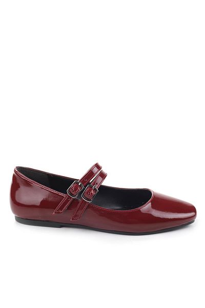Papuçsepeti 333 Model Women's Patent Leather Ballerinas - Shoe Basket