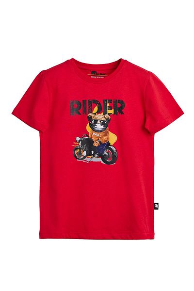 Bad Bear تي شيرت أطفال مطبوع باللون الأحمر - Fiery
