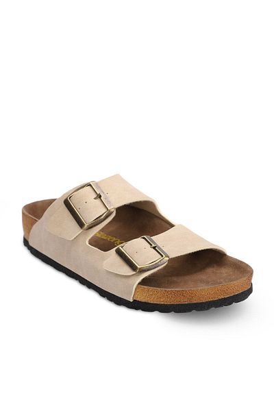 Slazenger Ανδρικές παντόφλες Lens Beige Nubuck Daily Comfort Ορθοπεδικές