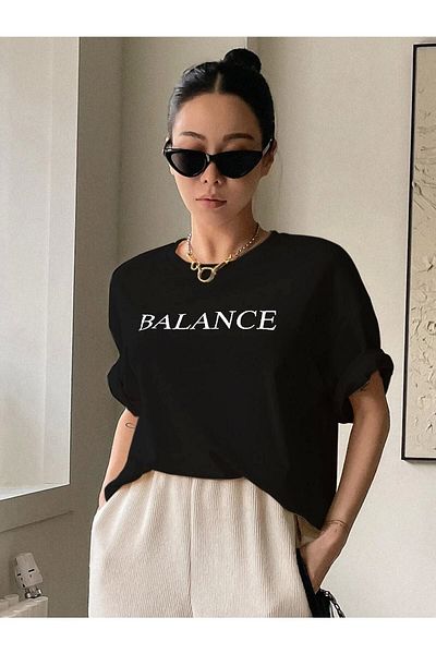 LA GULER Tricou oversize cu imprimeu Balance